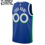 Maillot NBA Dallas Mavericks Personnalisable Nike 2022-23 City Edition Bleu Swingman - Enfant